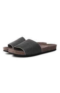 Замшевые шлепанцы Brunello Cucinelli