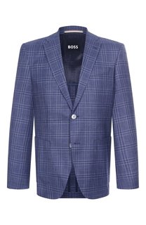 Пиджак из шерсти и шелка BOSS