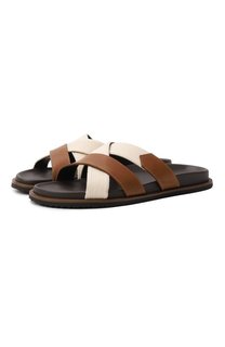 Комбинированные шлепанцы Canali