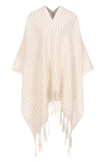 Накидка из шерсти и льна Brunello Cucinelli