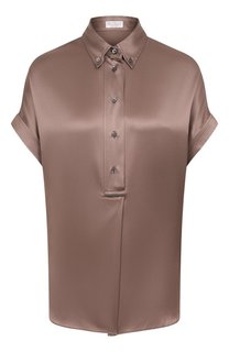 Атласная блузка Brunello Cucinelli