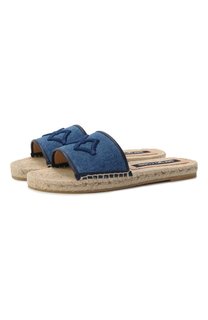 Текстильные шлепанцы sr Sea Scale Embroidery Sergio Rossi