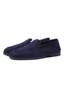Замшевые лоферы Malibu Santoni