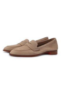 Пенни-лоферы из нубука Santoni
