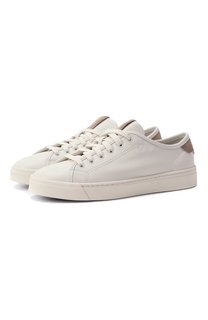 Кожаные кеды Santoni