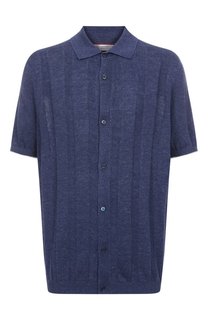 Рубашка изо льна и хлопка Brunello Cucinelli