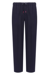 Брюки изо льна и хлопка Kiton