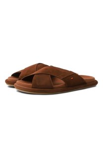 Замшевые шлепанцы Santoni