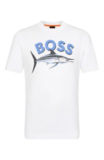 Хлопковая футболка BOSS Orange
