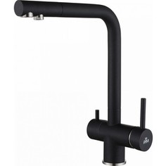 Смеситель для кухни Paulmark Skalen с подключением фильтра, черный металлик (Sk213020-418)