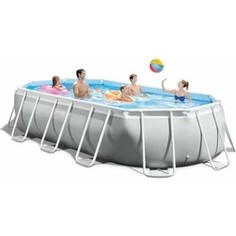 Каркасный бассейн Intex 26796 Prism Frame 503х274х122см Oval 13365л, фил.-насос 5678л/ч, лестн., тент, подстилка