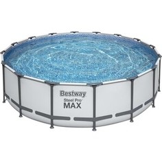 Каркасный бассейн Bestway 5612Z BW Steel Pro Max 488х122см, 19480л, фил.-насос 5678л/ч, лестница, тент