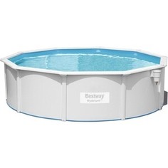 Стальной бассейн Bestway 56384 BW Hydrium 460х120см, 17430л, песч.фил.-нас. 5678л/ч, лестн., тент, подст., попл.-доз.