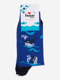 Носки с рисунками St.Friday Socks, Киты, Синий