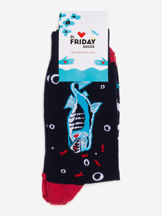 Носки с рисунками St.Friday Socks, Левиафан, Черный