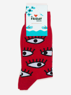 Носки с рисунками St.Friday Socks, Глаза Будущего, Красный
