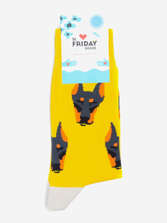 Носки с рисунками St.Friday Socks, Доберман, Желтый