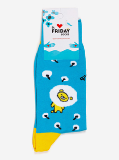 Носки с рисунками St.Friday Socks, Надуванчиковый мишка, Голубой