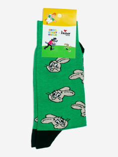 Носки с рисунками St.Friday Socks, Заяц, Ну погоди!, Зеленый
