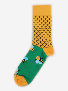 Носки с пчёлами Burning Heels, Bees, Green/Yellow, Желтый