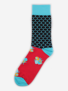 Носки с пчёлами Burning Heels, Bees, Red/Blue, Синий