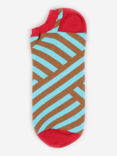 Короткие носки в полоску Burning Heels, Diagonal, Brown/Blue, Коричневый