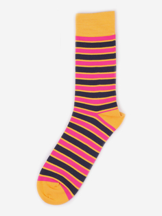 Дизайнерские носки Burning Heels, Horizontal Stripes, Multi, Желтый