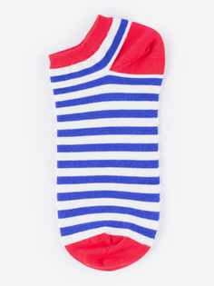 Короткие носки в полоску Burning Heels, Red/Blue, Синий