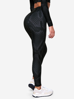 Легинсы женские спортивные BARKA, лосины для спорта, тайтсы, Черный