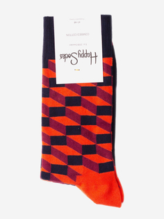 Носки с рисунками Happy Socks, Filled Optic Burgundy Black, Красный