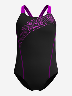 Купальник слитный для девочек Speedo Medley Logo, Черный