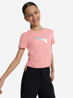 Футболка для девочек PUMA Metallic Knotted, Розовый