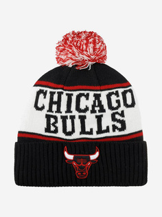 Шапка с помпоном MITCHELL NESS MN1-EU105-WORD-CHIB-BLK Chicago Bulls NBA (черный), Черный Mitchell&Ness