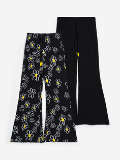 Брюки Playtoday для девочки, 2 пары в комплекте, Мультицвет