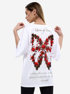 Футболка женская Bona Fide OVERSIZE T-shirt "Queen of Love", Белый