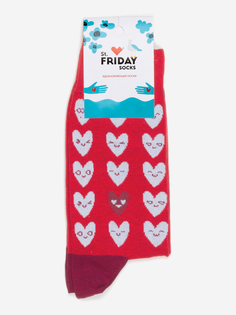 Носки с рисунками St.Friday Socks, Сердечная достаточность, Красный