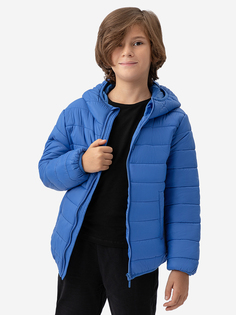 Куртка для мальчика демисезонная базовая с капюшоном синяя Button Blue, Синий