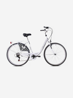 Велосипед CAPRIOLO CITY DIANA STEEL (1 X 6), рама сталь 18, колёса 28 (белый), Белый