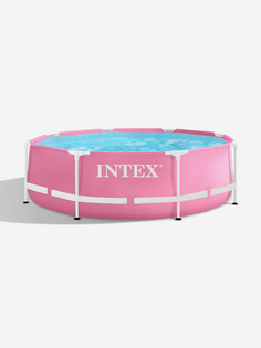 Бассейн каркасный Intex Pink Metal Frame, 244х76 см, розовый, Розовый