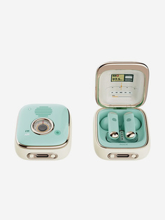 Беспроводные наушники с авторским дизайном Rock Retro Style TWS Bluetooth Earphones Radio, Зеленый Xiaomi