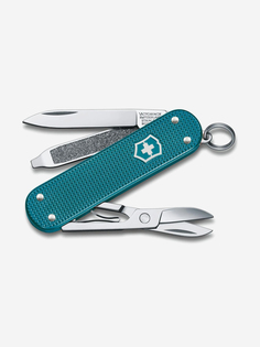 Складной нож Victorinox Classic Wild Jungle, бирюзовый, 0.6221.242g, Голубой