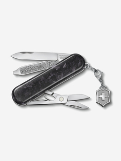 Складной нож Victorinox Classic Brilliant Carbon, черный/серебристый, 0.6221.90, Черный