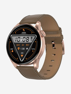 Смарт-часы BandRate Smart BRSDT3GBRLS с секундомером, мониторингом сна, калькулятором, Коричневый