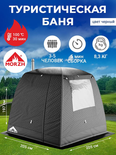 Палатка баня Морж с 1-м окном, сине-красный, Синий