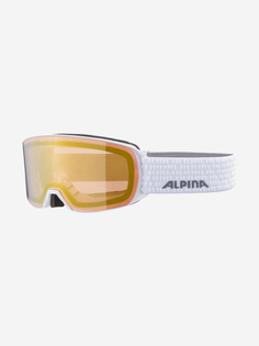 Горнолыжные очки Alpina Nakiska Qv white gloss/Qv gold S2, Желтый