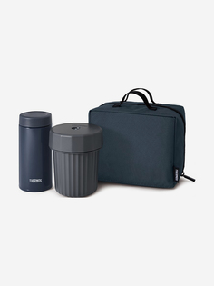 Термос THERMOS JEC-1000 NVY, с контейнерами, 1 л, Синий