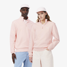 Мужская хлопковая толстовка Lacoste на молнии с высоким воротом