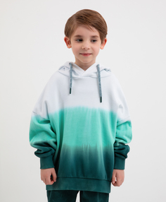 Толстовка с крашением тай-дай(tie-dye) белая для мальчика Gulliver
