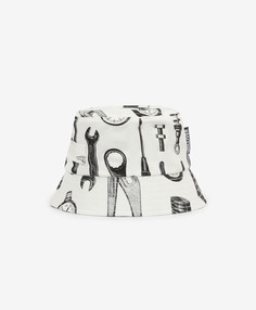 Панама для мальчика с принтом из поплина белая Gulliver