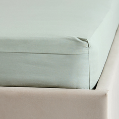 Простыня на резинке Light olive, перкаль Cozy Home